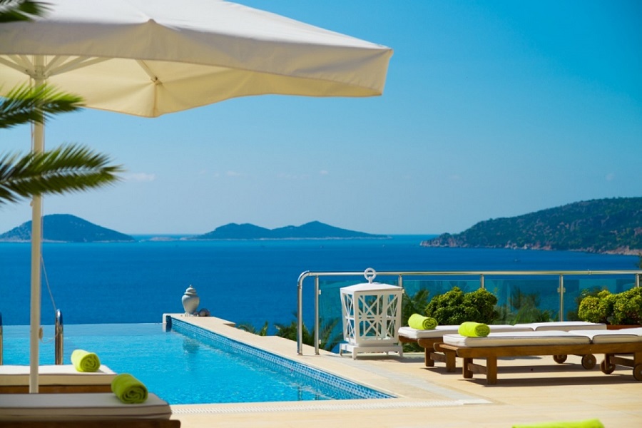 Kalkan�da Denize Sıfır Kiralık Lüks Villa